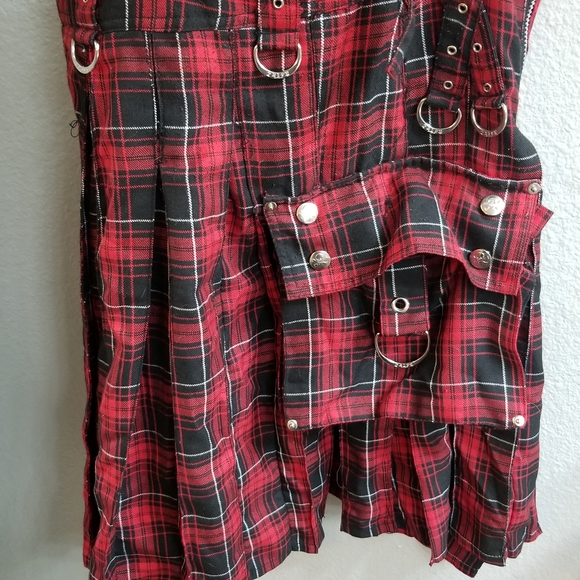 Tripp NYC Red and Black Plaid Skirt Set - Picture 3 of 3